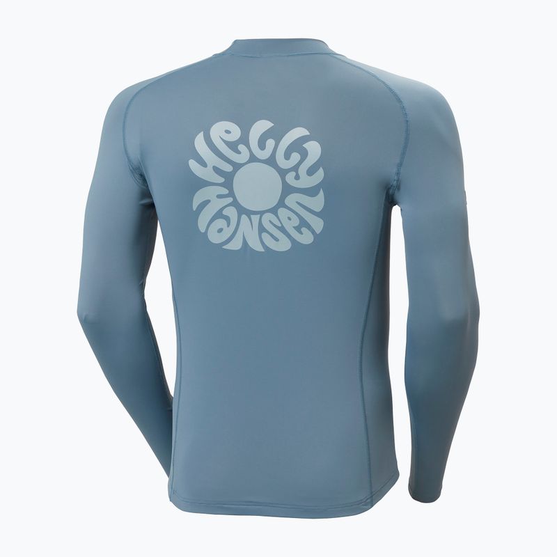 Лонгслів для плавання чоловічий Helly Hansen Waterwear Rashguard washed navy 6