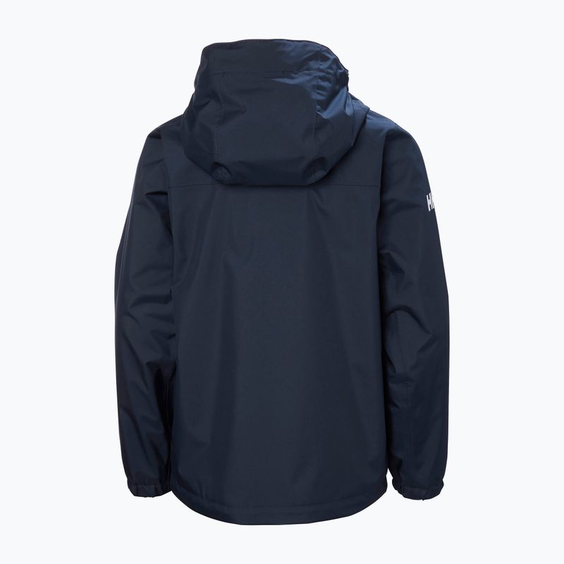 Куртка вітрильна дитяча Helly Hansen Crew Hooded Jr 41813 navy 2
