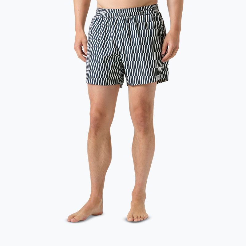 Шорти вітрильні чоловічі Helly Hansen Newport Trunk 4.5" navy offset stripe aop 3