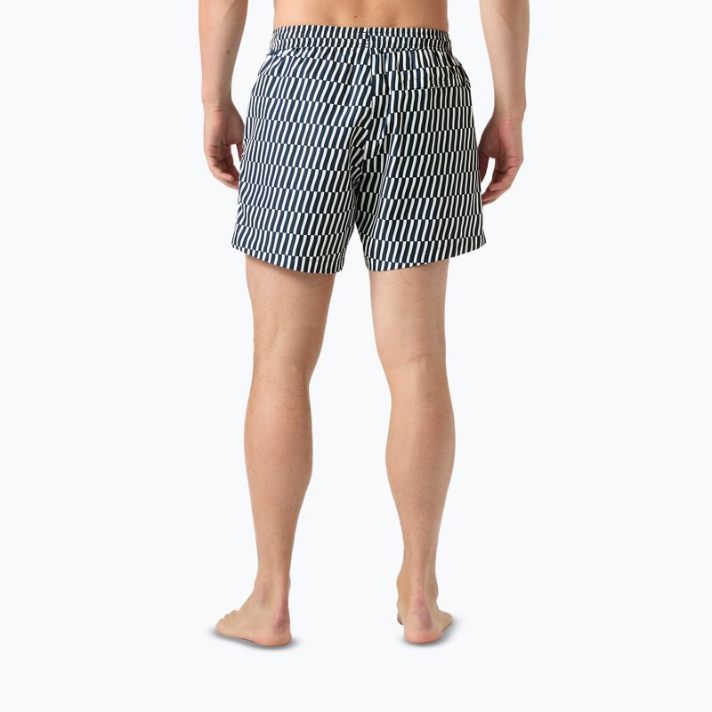 Шорти вітрильні чоловічі Helly Hansen Newport Trunk 4.5" navy offset stripe aop 4