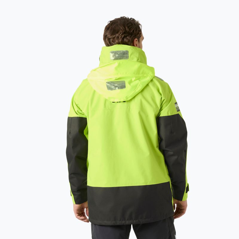Куртка вітрильна чоловіча Helly Hansen Skagen Offshore luminous green 2