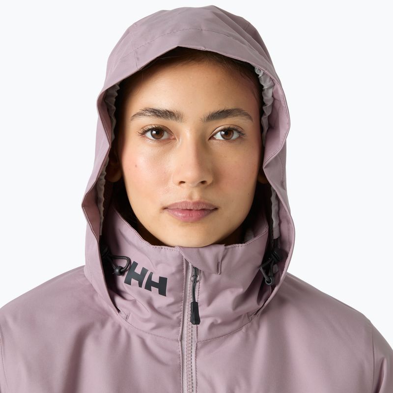 Куртка вітрильна жіноча Helly Hansen Crew Hooded Pile purple clay 3