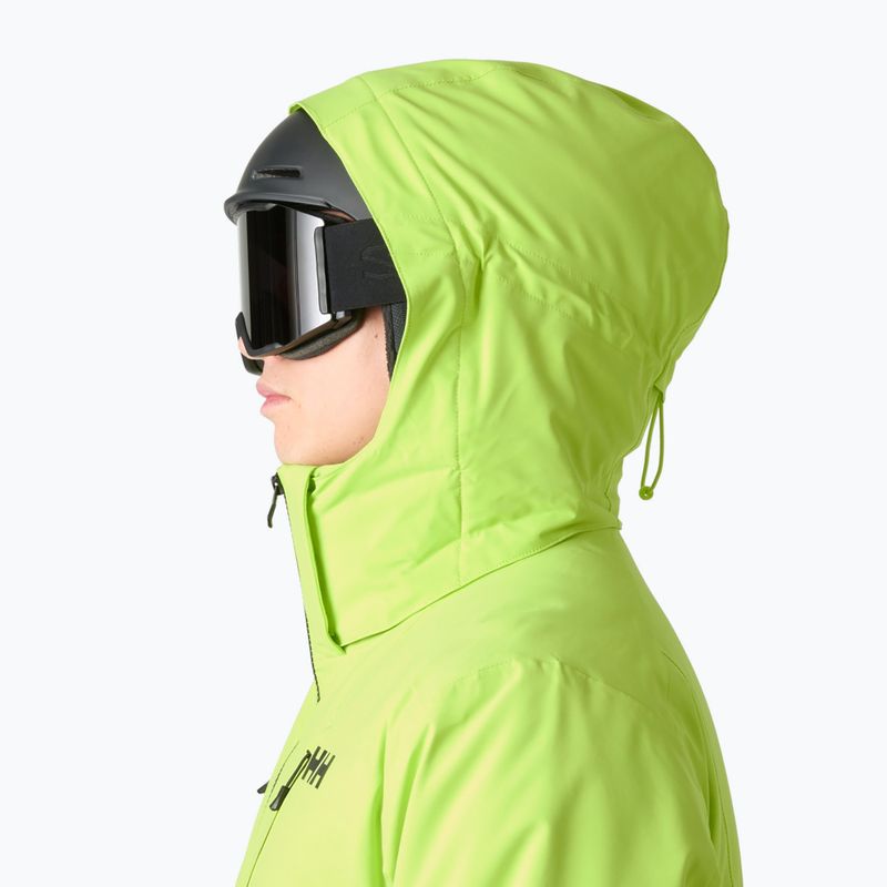 Куртка лижна чоловіча Helly Hansen Alpha 4.0 luminous green 3