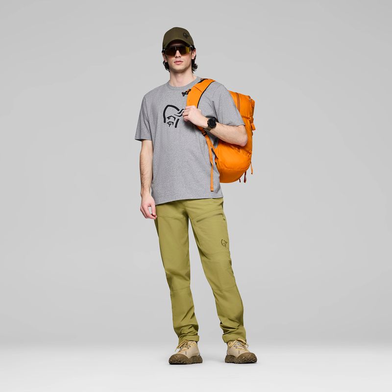 Футболка чоловіча NORRONA Cotton Viking grey melange/caviar 2