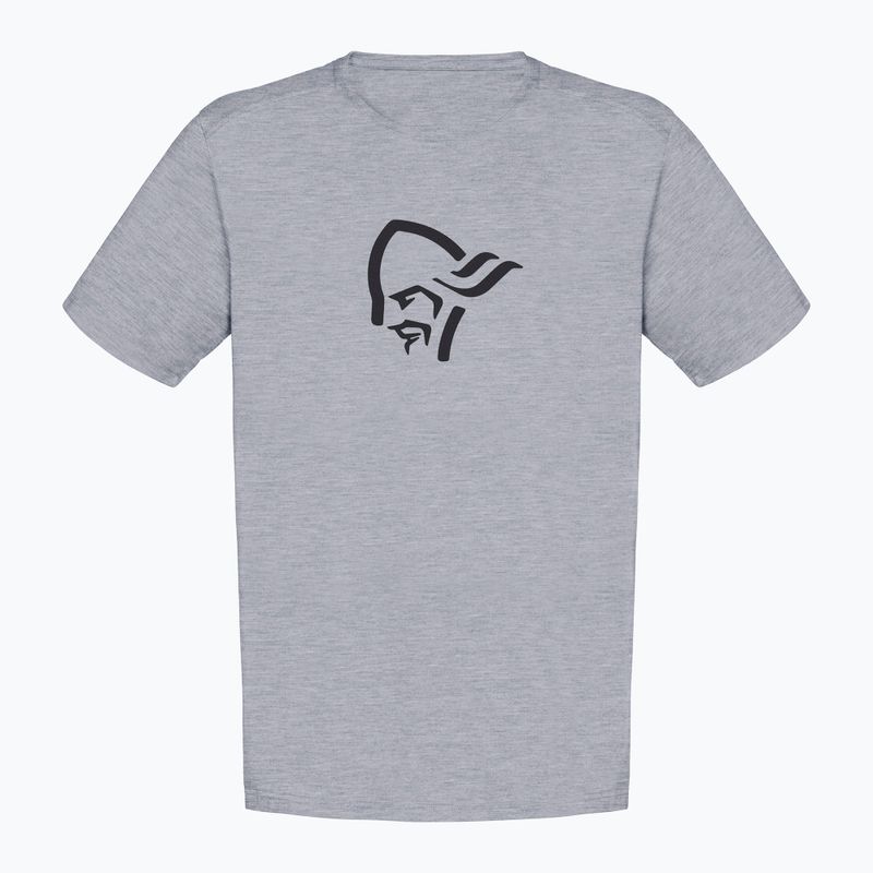 Футболка чоловіча NORRONA Cotton Viking grey melange/caviar 4