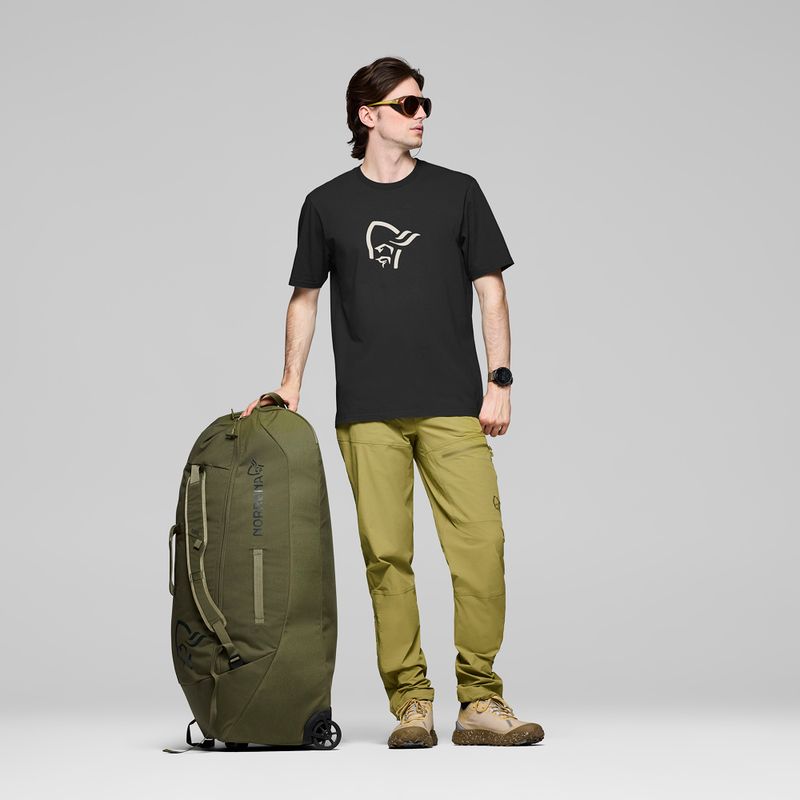 Футболка чоловіча NORRONA Cotton Viking caviar black/snowdrop 2