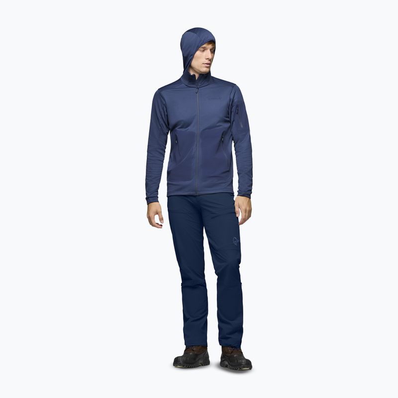 Кофта трекінгова чоловіча NORRONA Falketind Warm2 Stretch Hood indigo night 2