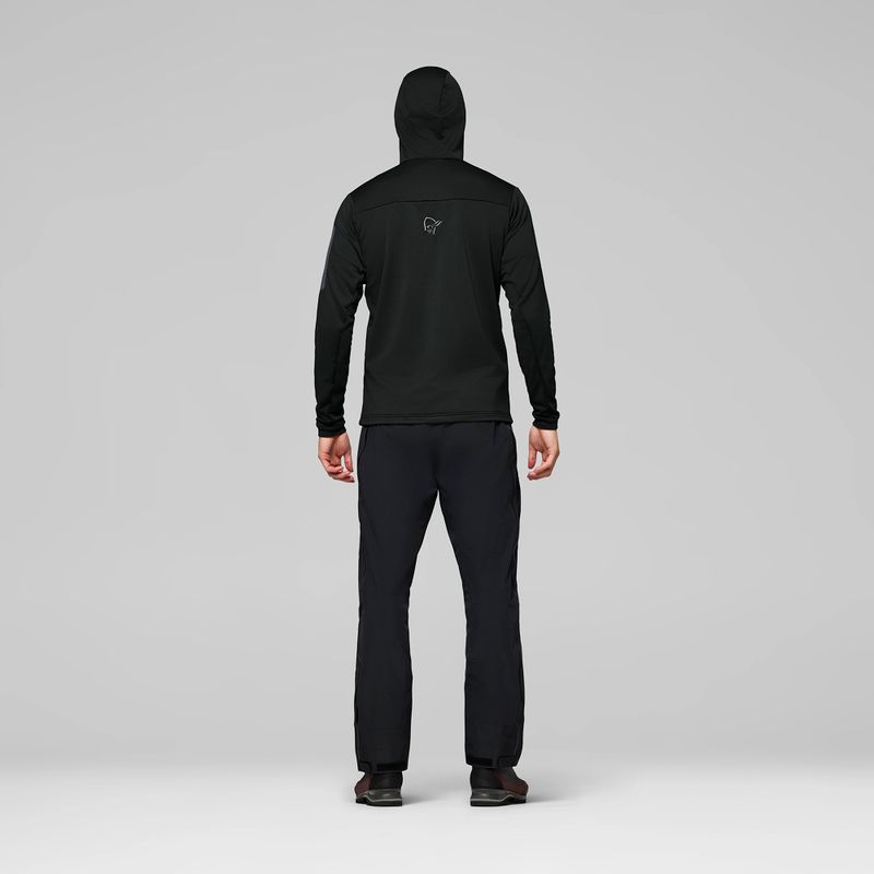 Кофта трекінгова чоловіча NORRONA Falketind Warm2 Stretch Hood caviar black 3