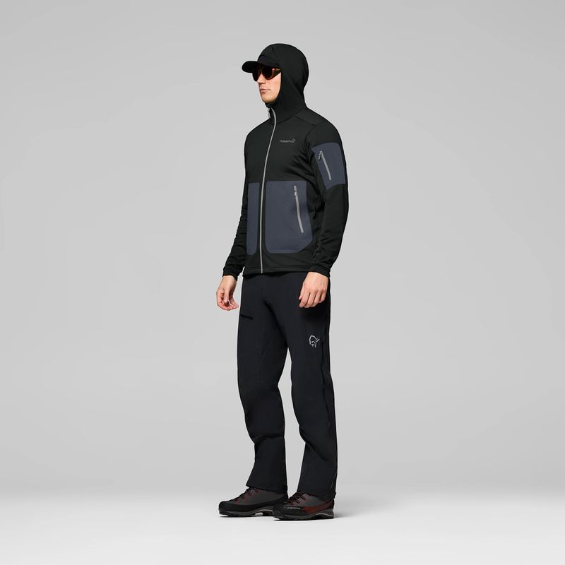 Кофта трекінгова чоловіча NORRONA Falketind Warm2 Stretch Hood caviar black 4