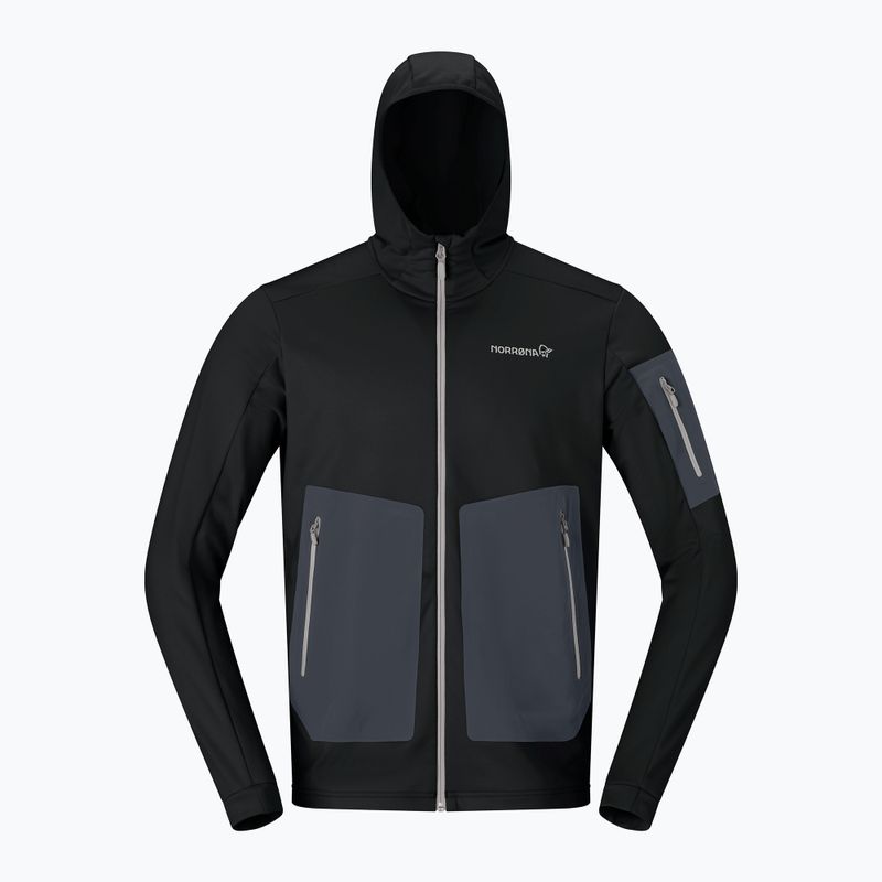 Кофта трекінгова чоловіча NORRONA Falketind Warm2 Stretch Hood caviar black 5