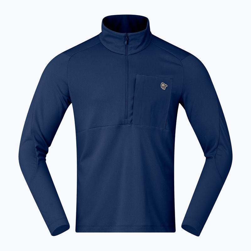 Кофта трекінгова чоловіча NORRONA Femund Warm1 Zip Neck indigo night 5
