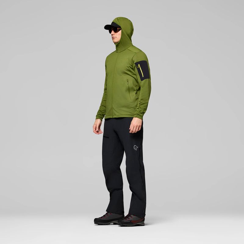 Кофта трекінгова чоловіча NORRONA Falketind Warm2 Stretch Hood pesto 4