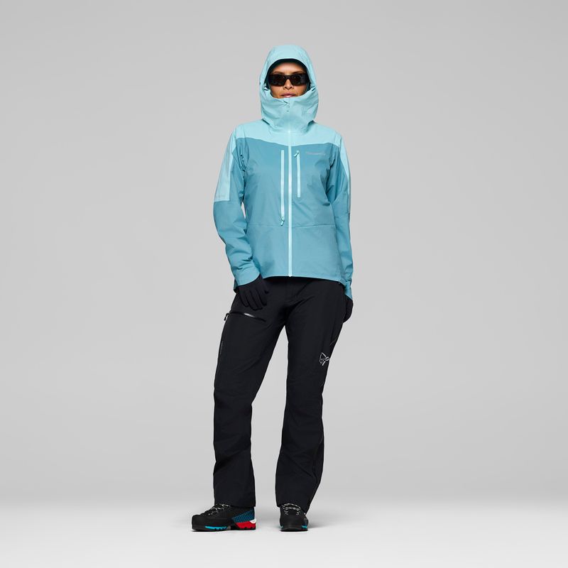 Куртка дощовик жіноча NORRONA Falketind Dri1 brittany blue/aqua haze 2