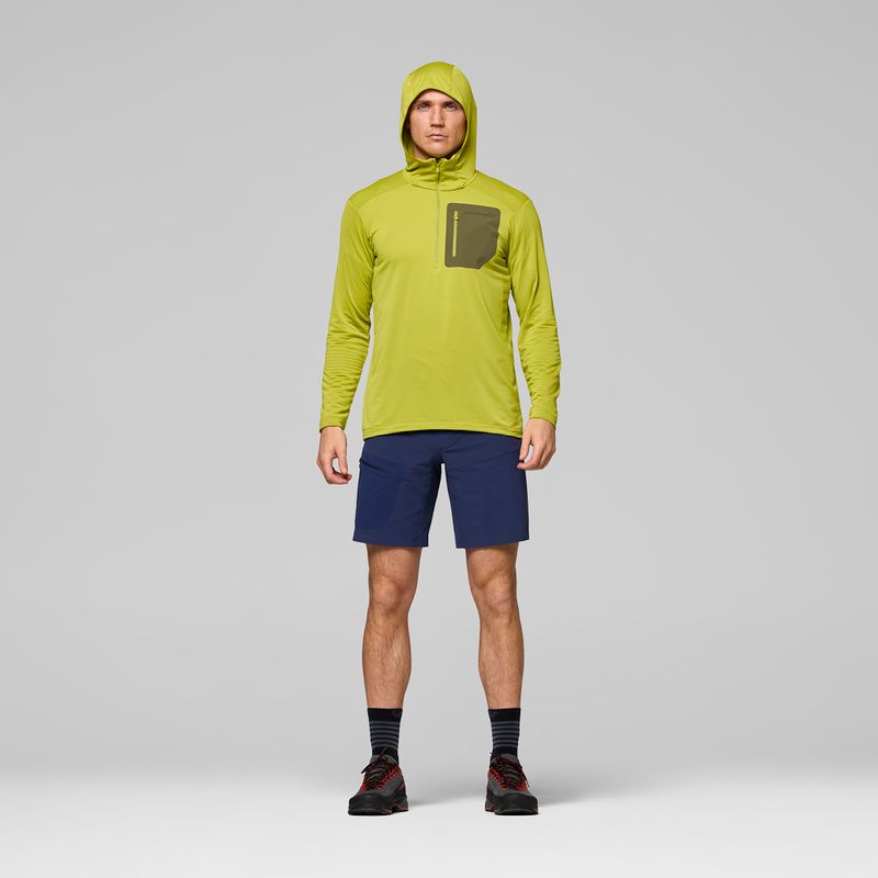 Кофта трекінгова чоловіча NORRONA Falketind Warm1 Hood golden lime/olive night 2