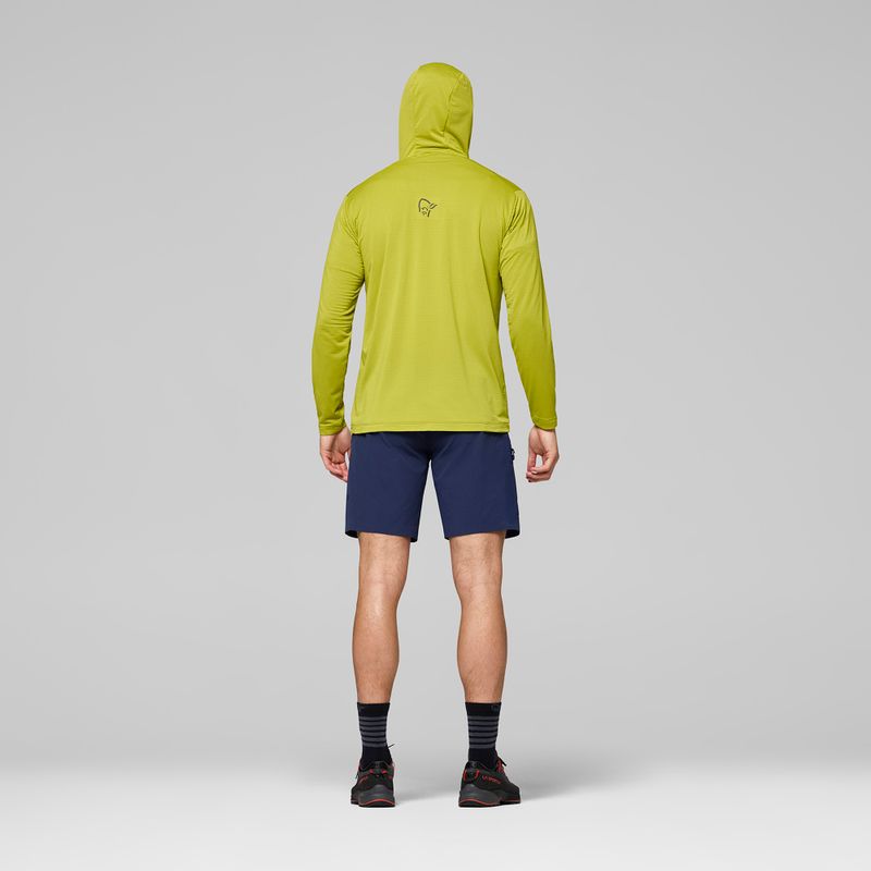 Кофта трекінгова чоловіча NORRONA Falketind Warm1 Hood golden lime/olive night 3