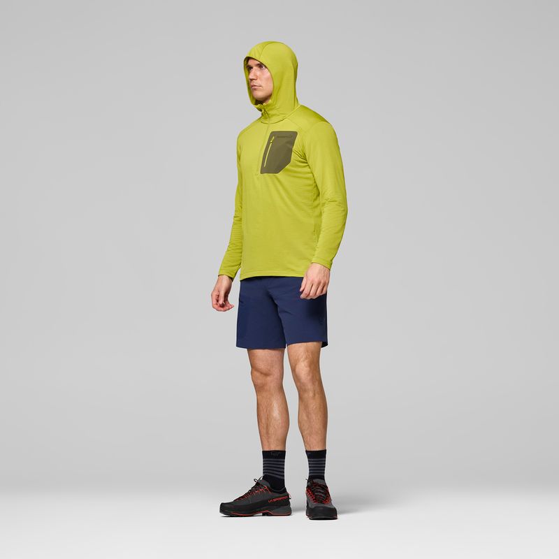 Кофта трекінгова чоловіча NORRONA Falketind Warm1 Hood golden lime/olive night 4