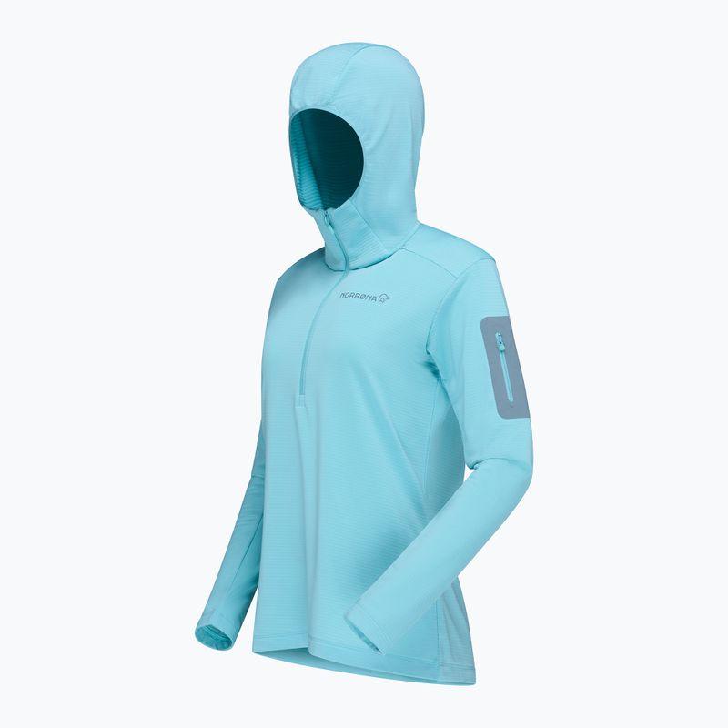 Кофта трекінгова жіноча NORRONA Falketind Warm1 Hood aqua haze/trooper 7