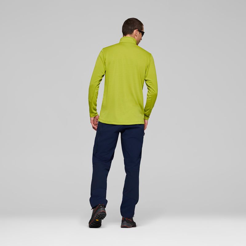 Кофта трекінгова чоловіча NORRONA Femund Warm1 Zip Neck golden lime/olive night 3