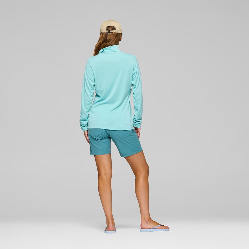 Кофта трекінгова жіноча NORRONA Femund Warm1 Zip Neck aqua haze/trooper 3