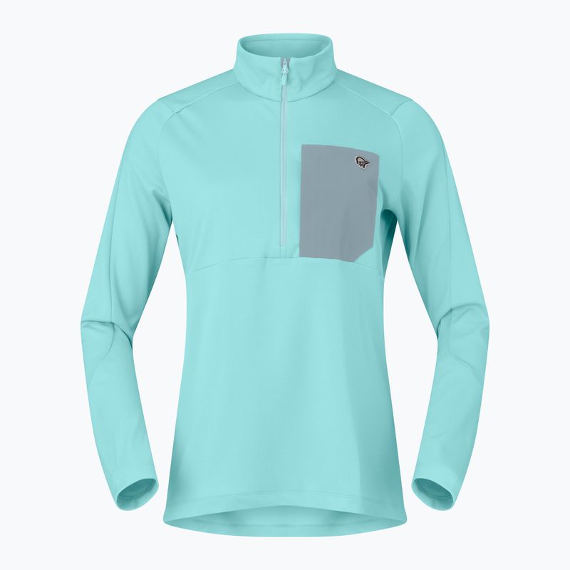 Кофта трекінгова жіноча NORRONA Femund Warm1 Zip Neck aqua haze/trooper 5