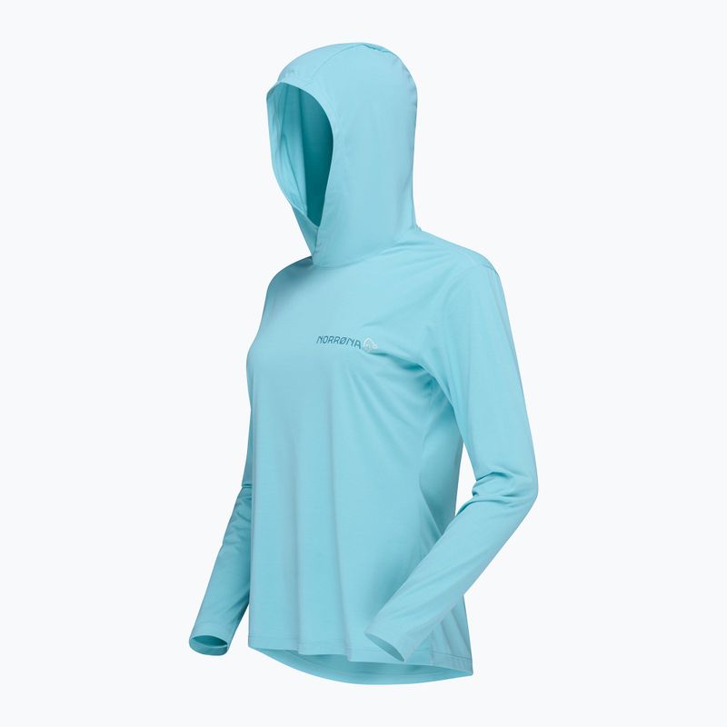 Кофта трекінгова жіноча NORRONA Femund Tech Hood aqua haze 8