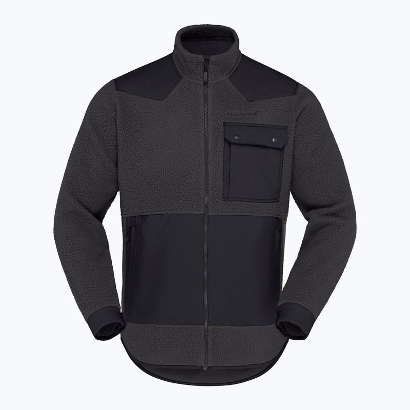 Кофта флісова чоловіча Norrona Tamok Warm3 phantom/caviar black 5