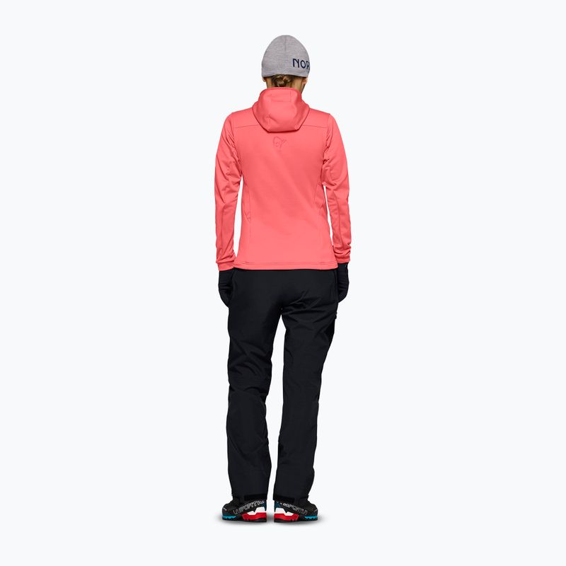 Кофта трекінгова жіноча NORRONA Falketind Warm2 Stretch Hood deep sea coral/baked apple 3