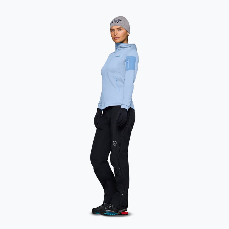 Кофта трекінгова жіноча NORRONA Falketind Warm2 Stretch Hood cashmere blue/allure 4