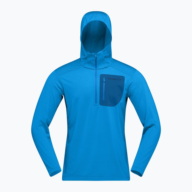 Кофта трекінгова чоловіча NORRONA Falketind Warm1 Hood brilliant blue/dark blue 5