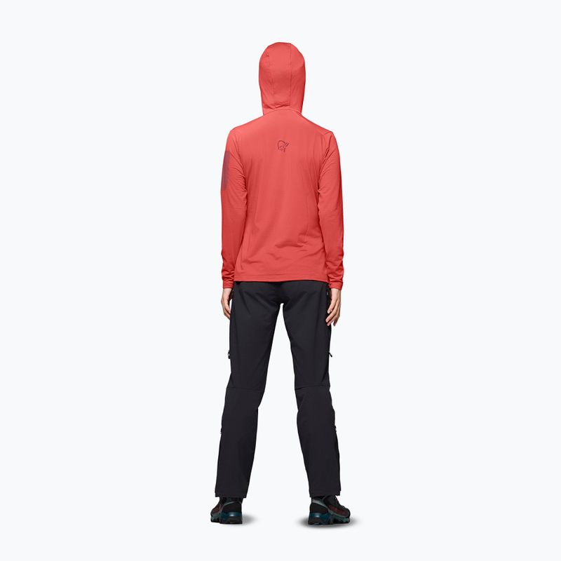 Кофта трекінгова жіноча NORRONA Falketind Warm1 Hood deep sea coral/baked apple 3