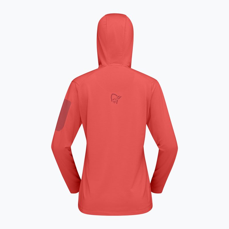 Кофта трекінгова жіноча NORRONA Falketind Warm1 Hood deep sea coral/baked apple 6