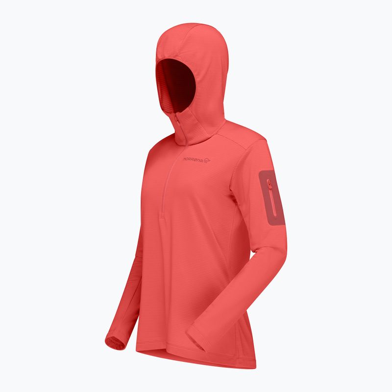Кофта трекінгова жіноча NORRONA Falketind Warm1 Hood deep sea coral/baked apple 7