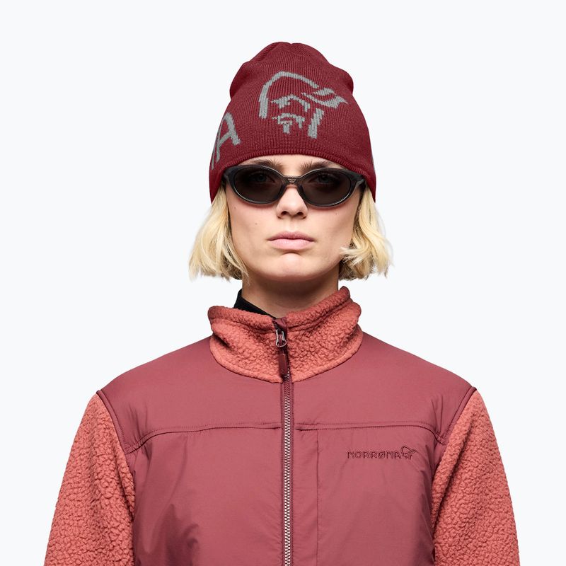 Шапка зимова NORRONA MerinoUll Logo Beanie port 2