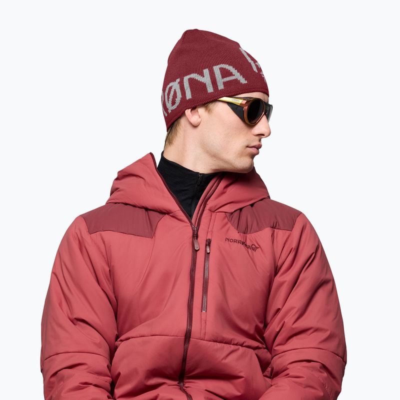 Шапка зимова NORRONA MerinoUll Logo Beanie port 4
