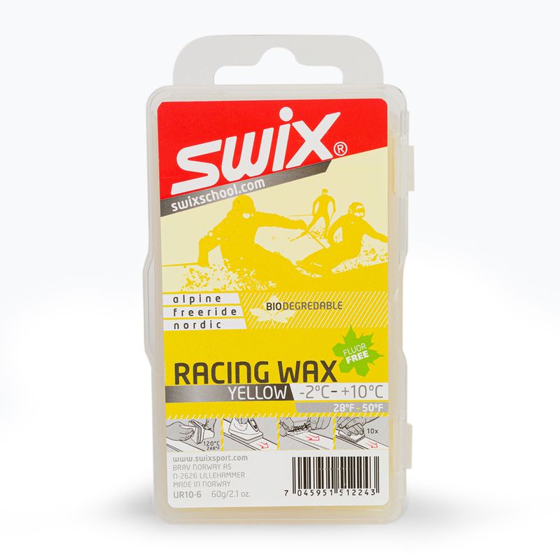 Віск для лиж Swix Ur10 Yellow Bio Racing жовтий UR10-6