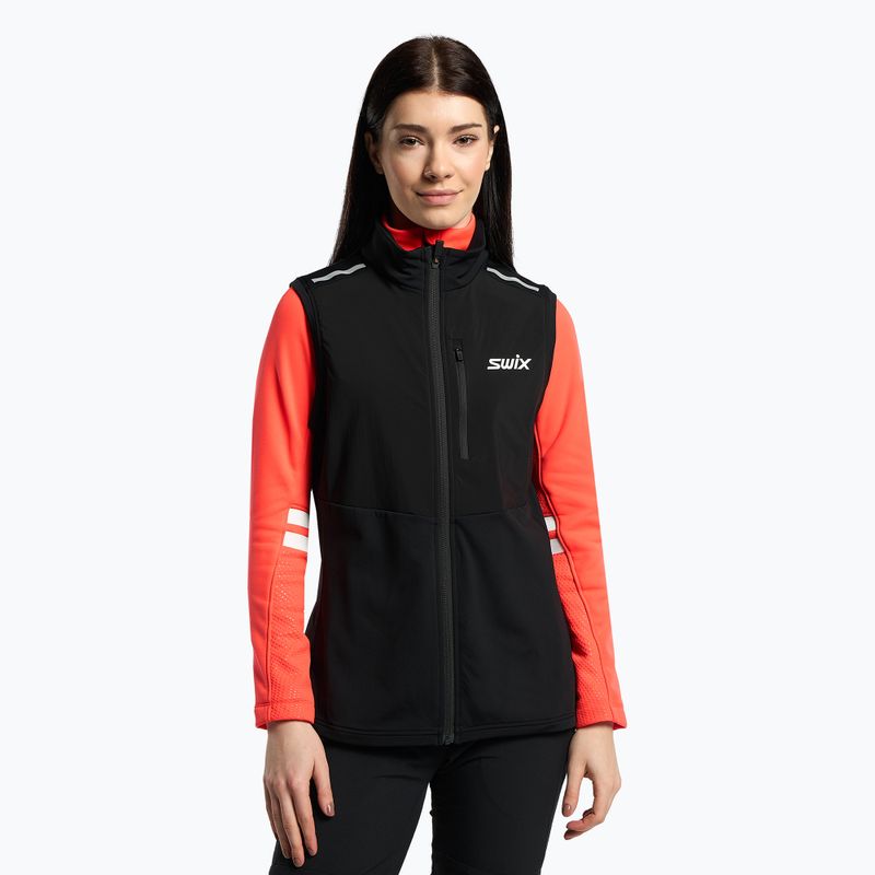 Жилетка лижна жіноча Swix Focus Warm чорна 11216-10000