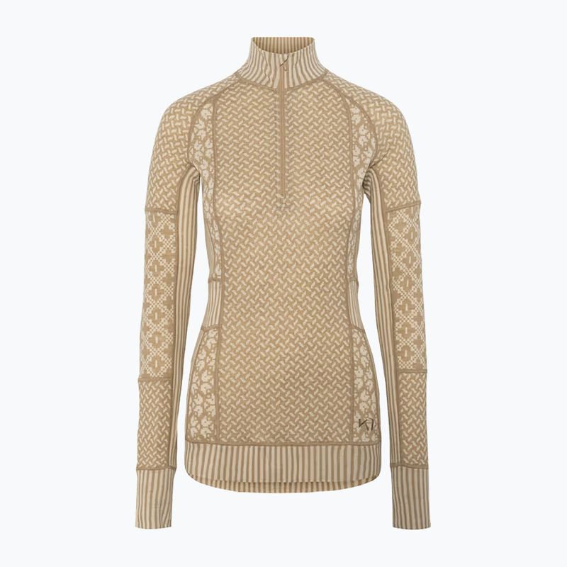 Кофта термоактивна жіноча KARI TRAA Smekker Half Zip mocha 3
