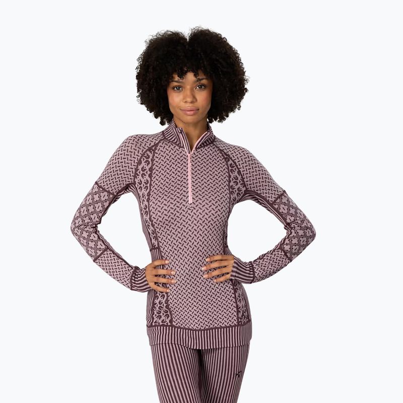 Кофта термоактивна жіноча KARI TRAA Smekker Half Zip cocoa powder