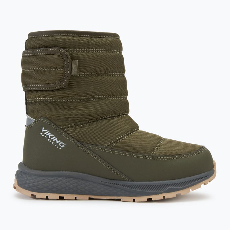 Viking Footwear Equip Теплі водонепроникні 1V Pull On оливкові дитячі снігоступи 2