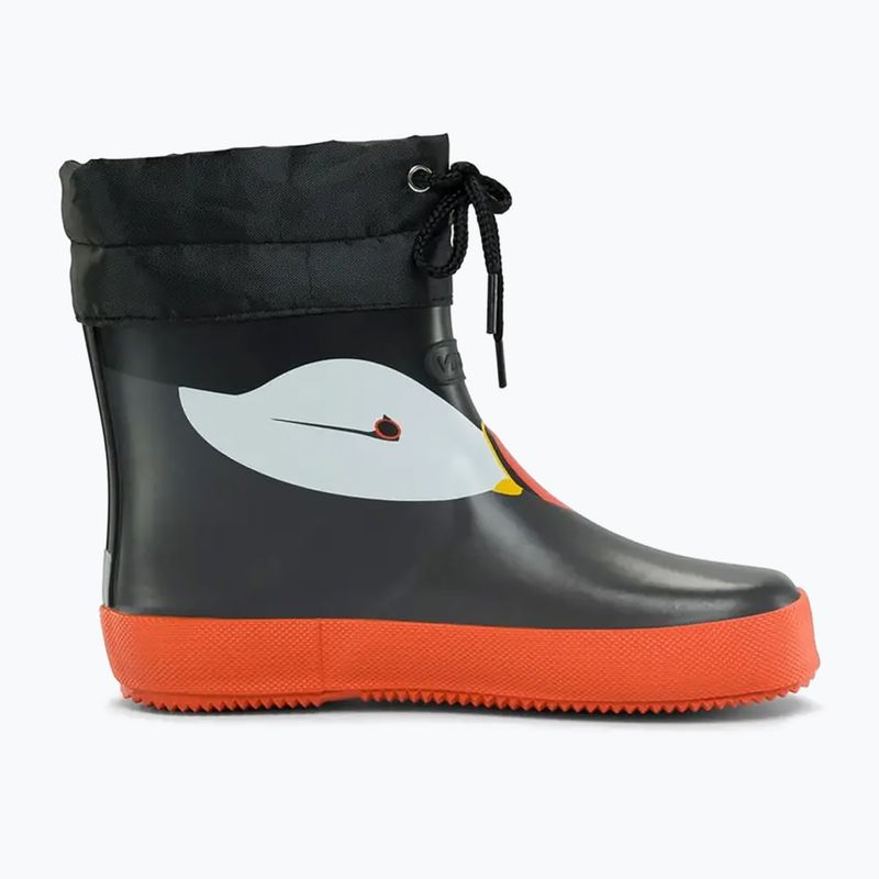 Дитячі гумові чоботи Viking Footwear Alv Barefoot з відбитком лапи чорного кольору 9
