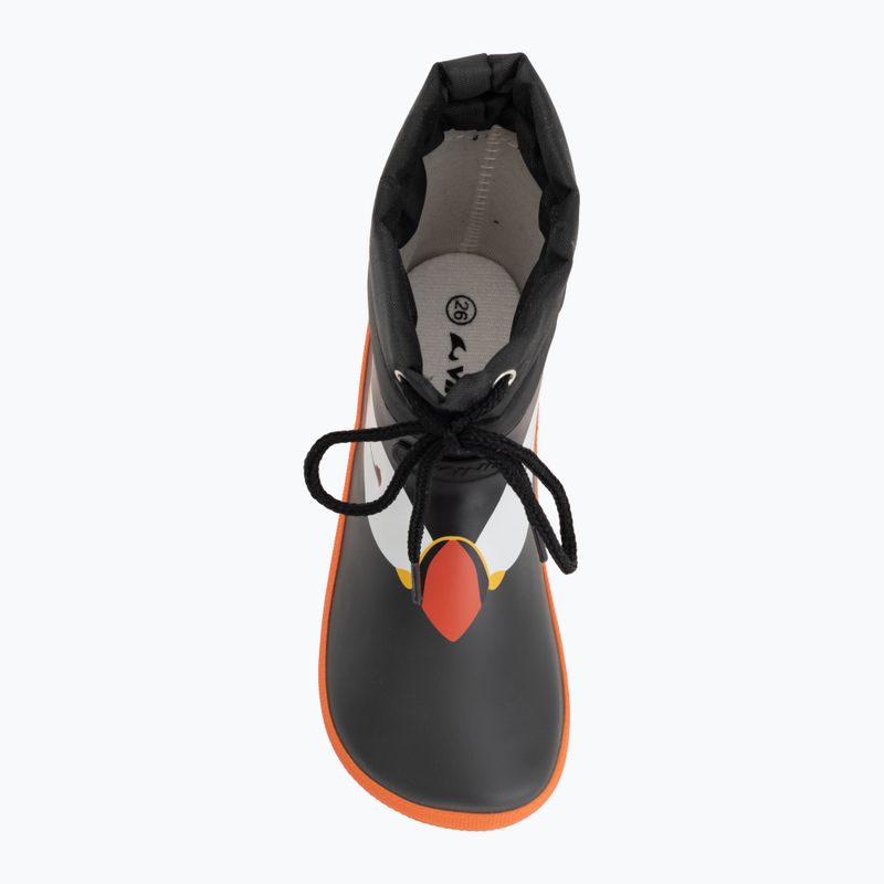 Дитячі гумові чоботи Viking Footwear Alv Barefoot з відбитком лапи чорного кольору 5