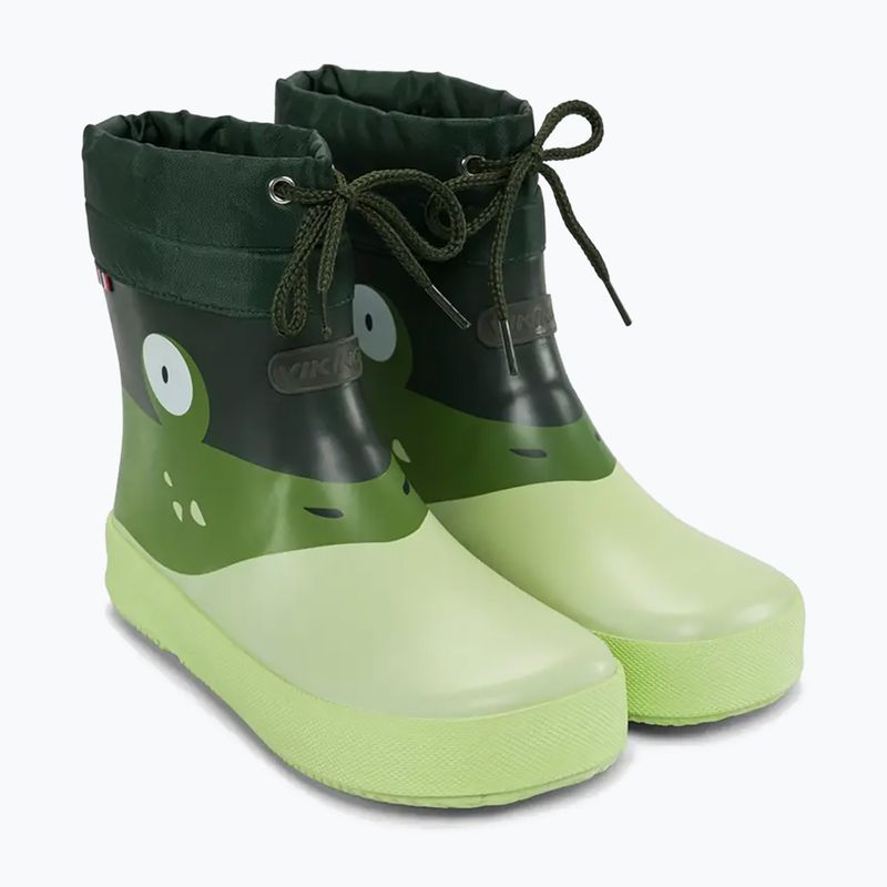 Дитячі гумові чоботи Viking Footwear Alv Barefoot Paw Print світло-зелені/зелені 10