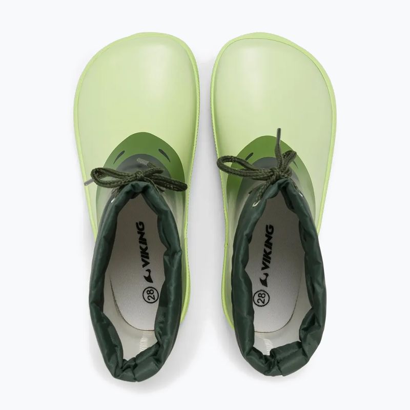 Дитячі гумові чоботи Viking Footwear Alv Barefoot Paw Print світло-зелені/зелені 12