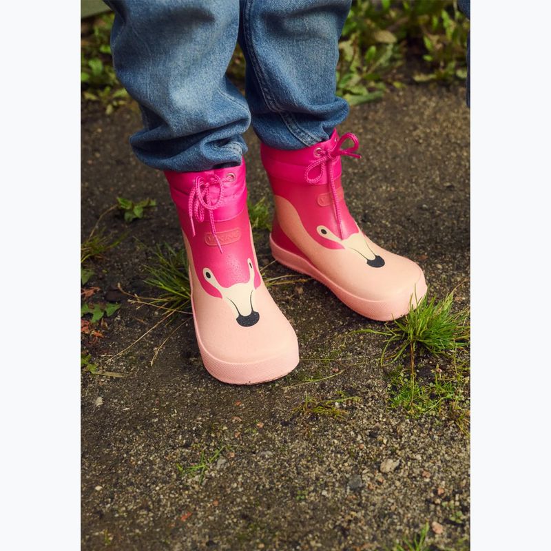 Дитячі гумові чоботи Viking Footwear Alv Barefoot Paw Print світло-рожевий/маджента 14