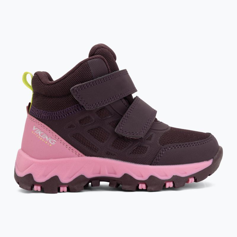 Дитяче взуття Viking Footwear Track Mid 2V Waterproof сливовий/багатоколірний 2