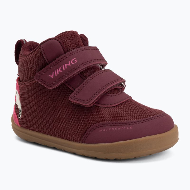 Взуття барефоот дитяче Viking Alv Barefoot Mid 2V Waterproof burgundy