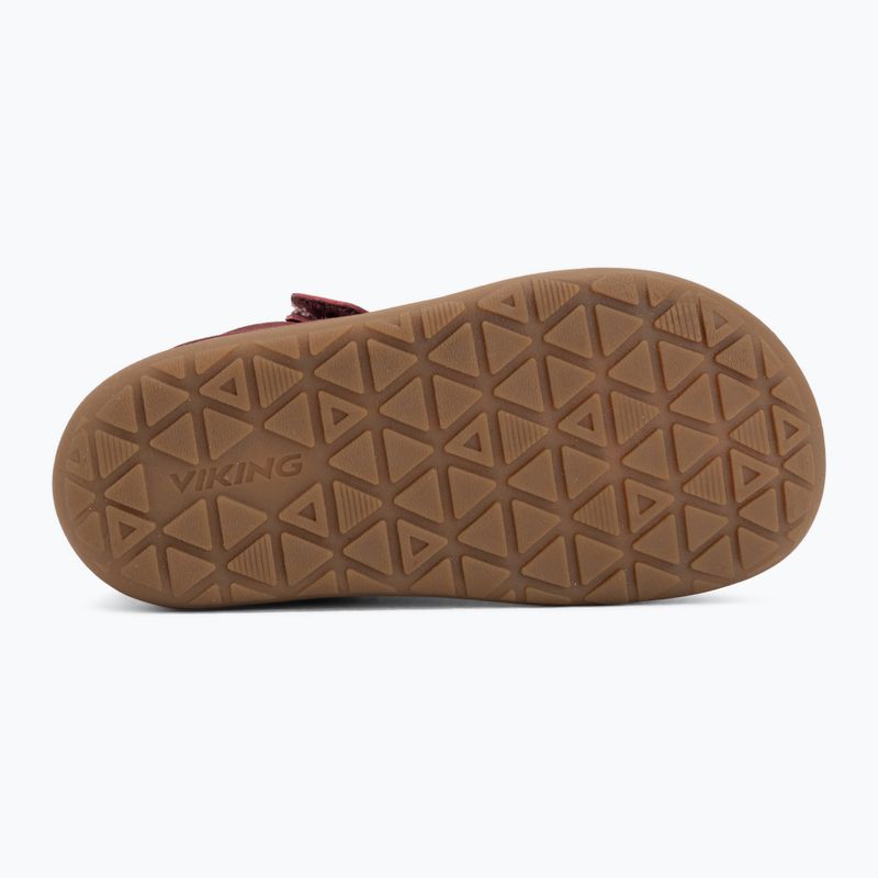 Взуття барефоот дитяче Viking Alv Barefoot Mid 2V Waterproof burgundy 4