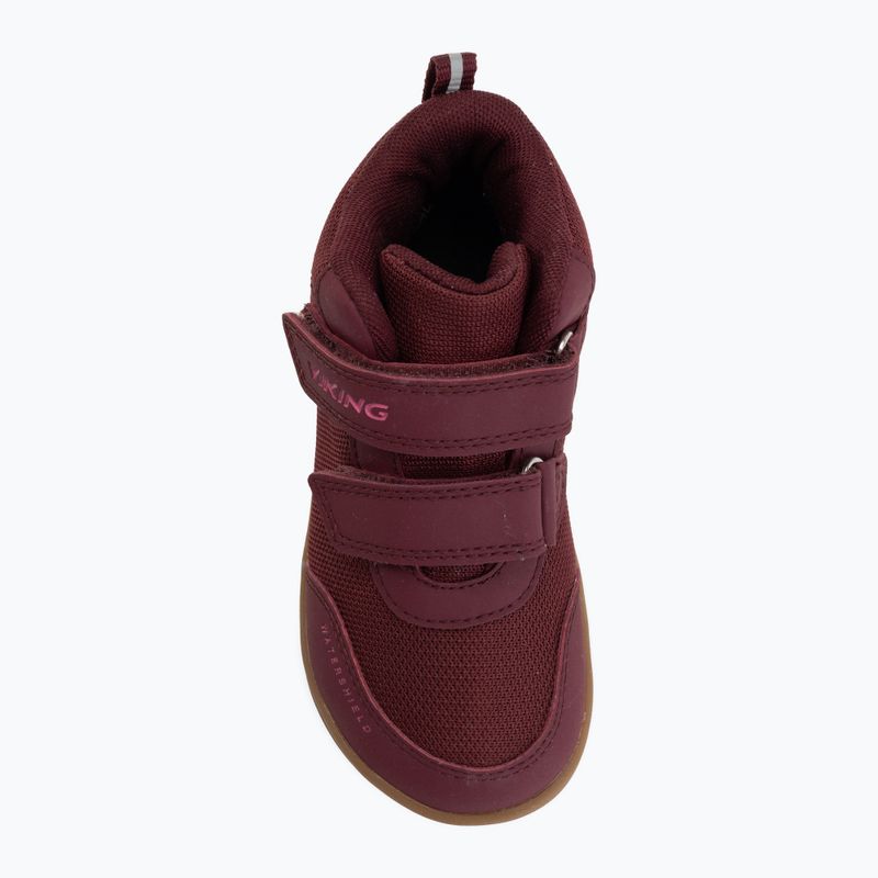 Взуття барефоот дитяче Viking Alv Barefoot Mid 2V Waterproof burgundy 5