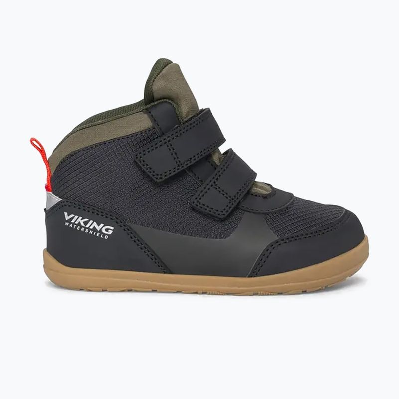 Дитячі barefoot черевики Viking Footwear Aspen Barefoot Mid 2V Waterproof чорного кольору 8
