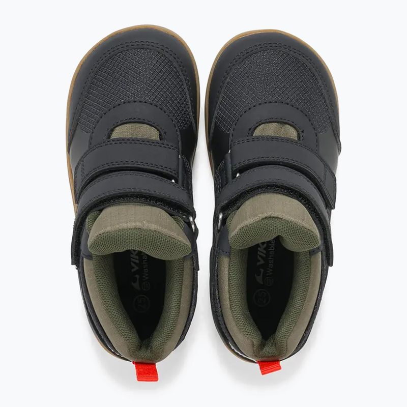 Дитячі barefoot черевики Viking Footwear Aspen Barefoot Mid 2V Waterproof чорного кольору 12
